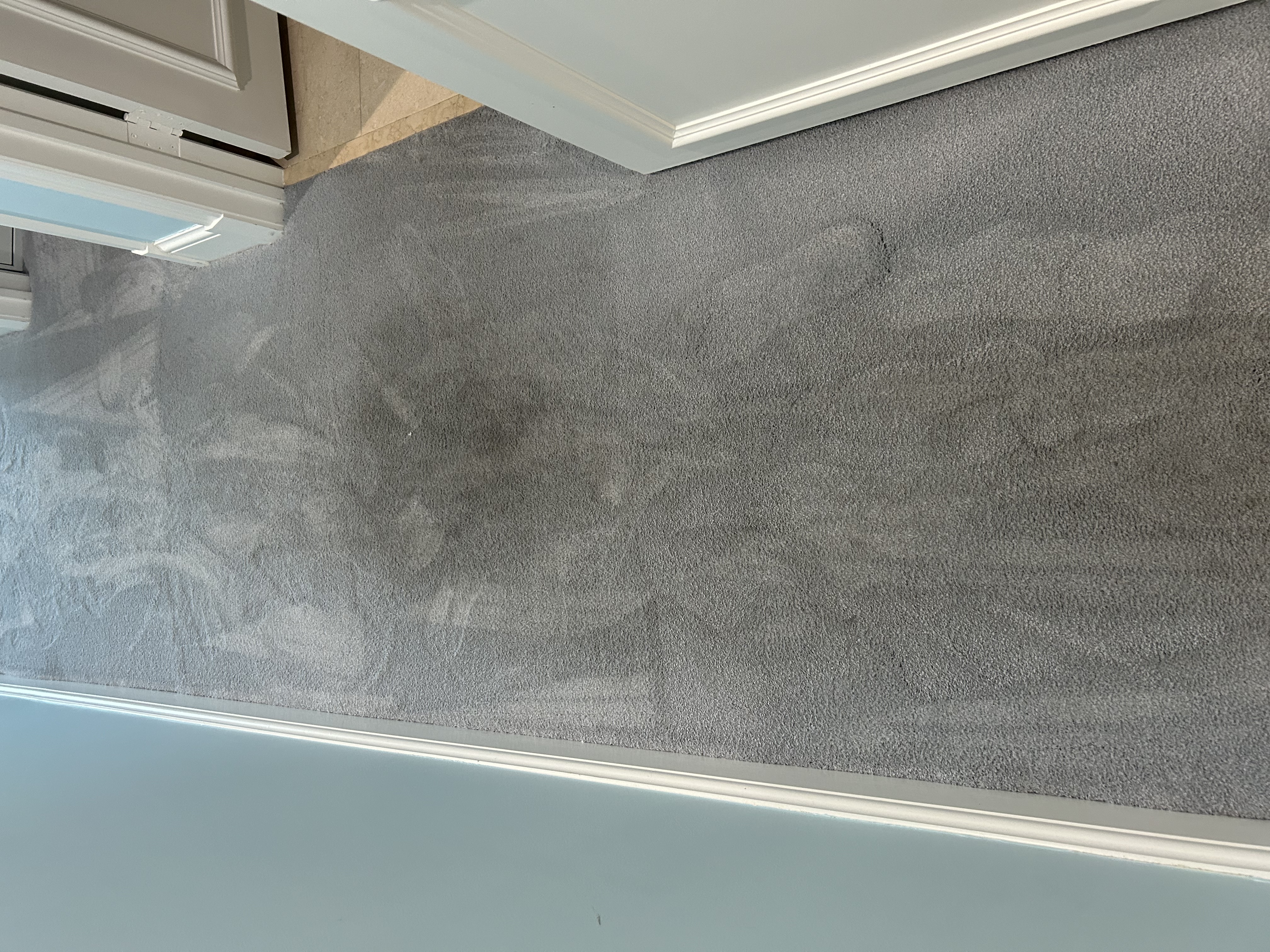 Dirty carpet stairs before cleaning